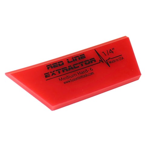 5" RED LINE EXTRACTOR - 1/4" THICK - SINGLE BEVELED CROPPED SQUEEGEE BLADE