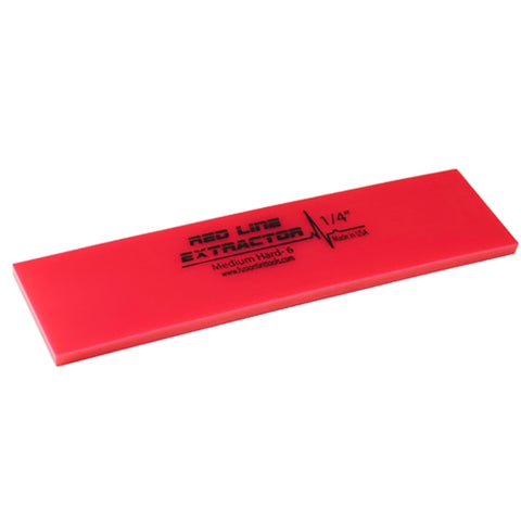 8" RED LINE EXTRACTOR - 1/4" THICK - NO BEVEL SQUEEGEE BLADE